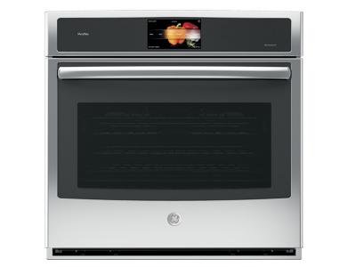 30" GE Profile 5.0 Cu. Ft. Built-in Single Wall Oven With Convection - PT9051SLSS