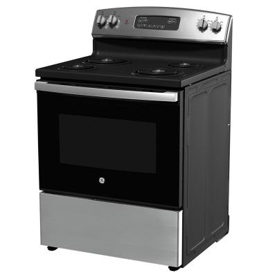 30" GE 5.0 Cu. Ft. Freestanding Electric Range in Stainless Steel - JCBS350SVSS