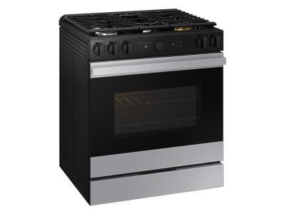 30" Samsung 5 Series Slide-in Gas Range in Stainless Steel - NSG6DG8500SRAA