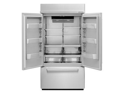 42" KitchenAid 24.2 Cu. Ft. Built-In Stainless French Door Refrigerator with Platinum Interior Design - KBFN502ESS