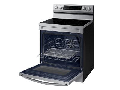 30" Samsung 6.3 Cu. Ft. Freestanding Electric Range With Air Fry And Wi-fi In Stainless Steel - NE63A6711SS