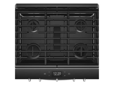 30" Whirlpool 5.8 Cu. Ft. Smart Slide-in Gas Range with EZ-2-Lift  8482  Hinged Cast-iron Grates1 - WEG750H0HZ