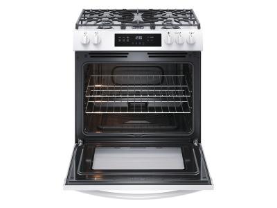 30" Frigidaire Front Control Freestanding Gas Range in White - FCFG3062AW