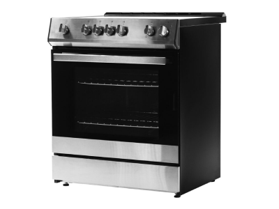 30" Danby 5.0 Cu. Ft. Slide-In Smooth Top Electric Range with Knob Controls in Stainless Steel - DRRM300BSSC